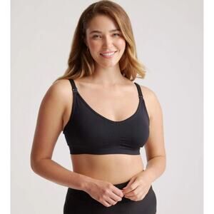 Quince Seamless Maternity & Nursing Bra NWT XS Black